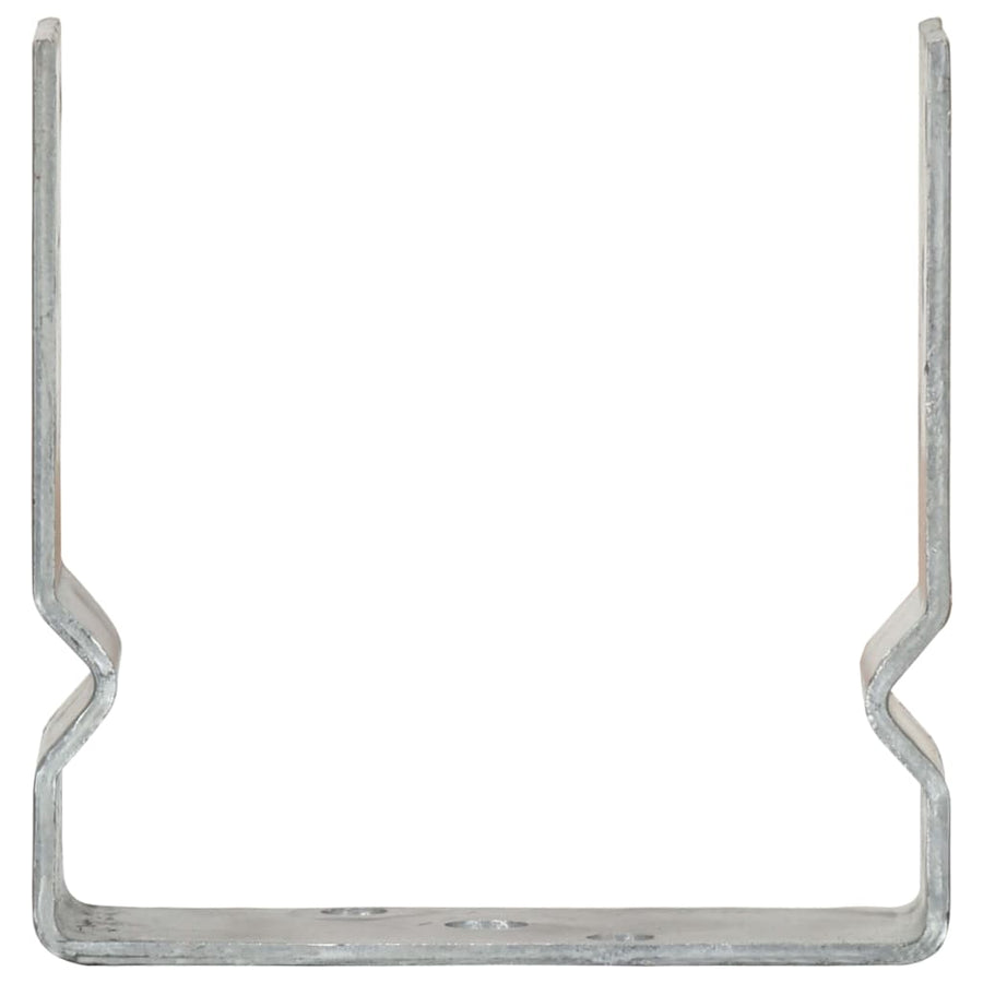 Grondankers 6 st 14x6x15 cm gegalvaniseerd staal zilverkleurig