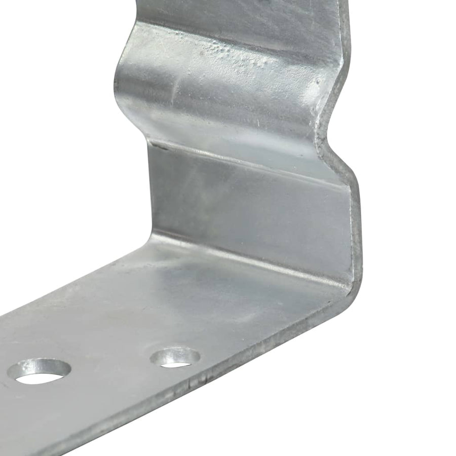 Grondankers 6 st 14x6x15 cm gegalvaniseerd staal zilverkleurig