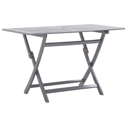 -Delige Tuinset Massief Acaciahout Grijs 5 Met armleuning