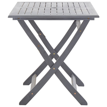 -Delige Tuinset Massief Acaciahout Grijs 5 Met armleuning