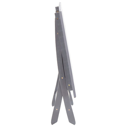 -Delige Tuinset Massief Acaciahout Grijs 5 Met armleuning