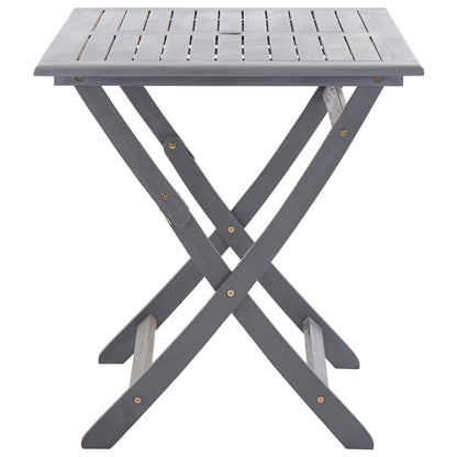 -Delige Tuinset Massief Acaciahout Grijs 7 Met armleuning
