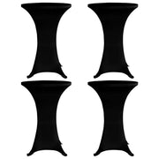 Statafelhoes stretch Ø60 cm zwart 4 stuks