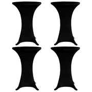 Statafelhoes stretch Ø80 cm zwart 4 stuks
