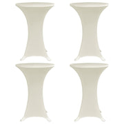 Statafelhoes stretch Ø60 cm crème set van 4