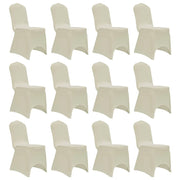 Stoelhoezen stretch 12 stuks crème