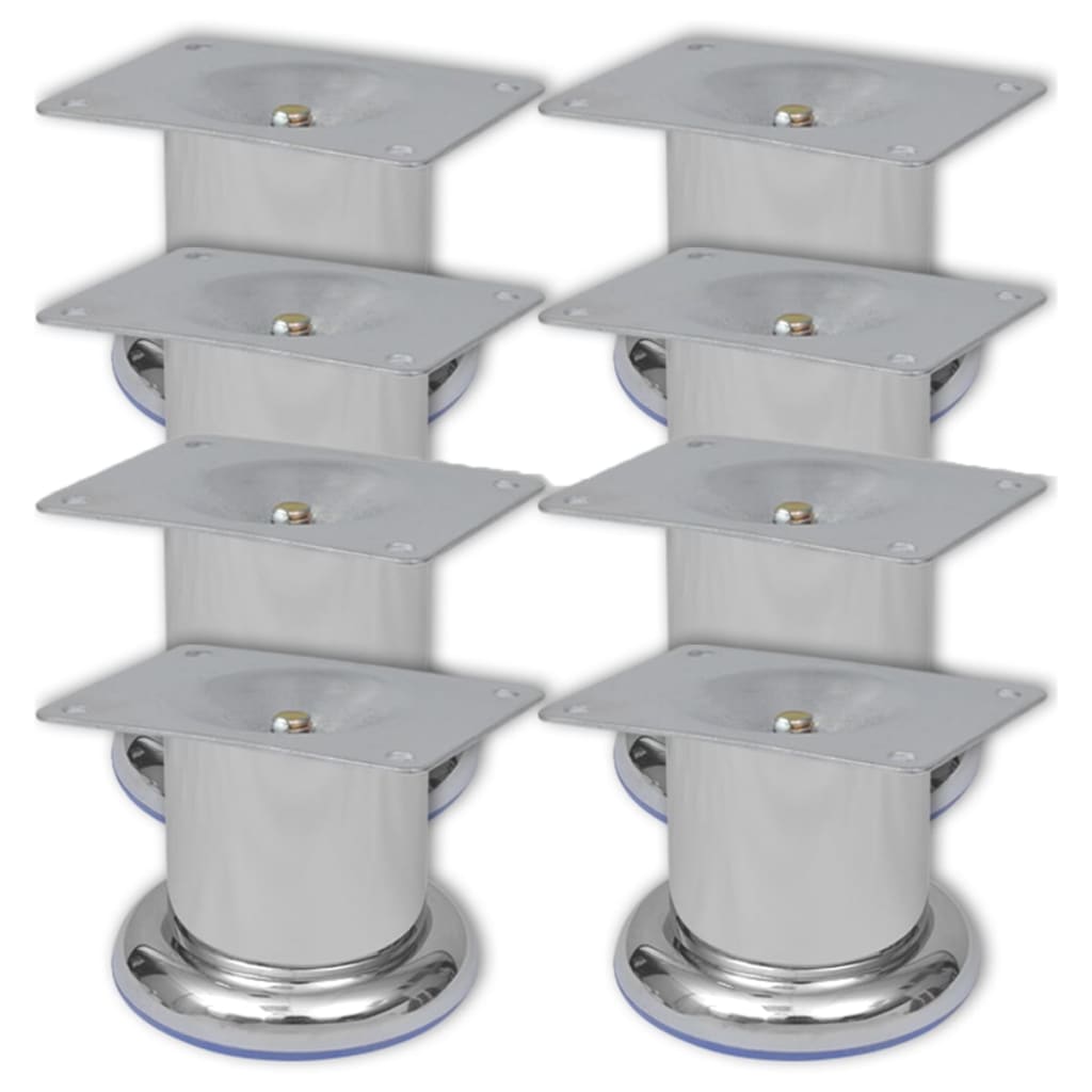 Bankpoten Rond 8 St 60 Mm Chroomkleurig