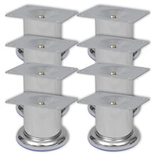Bankpoten Rond 8 St 60 Mm Chroomkleurig