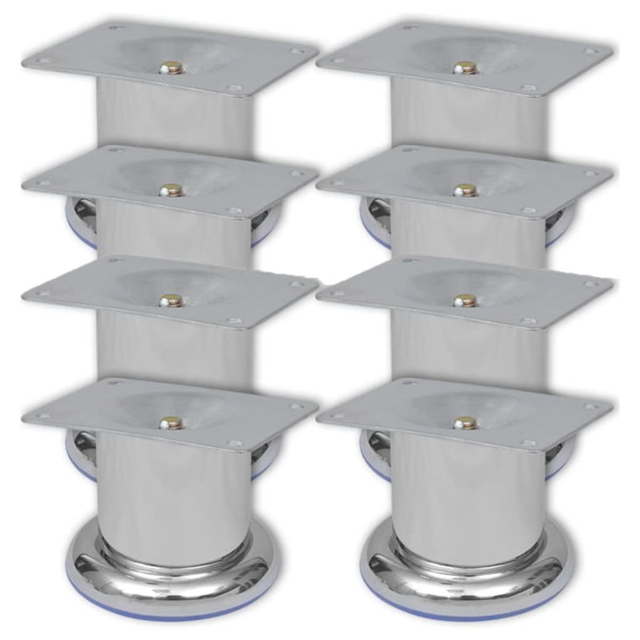 Bankpoten Rond 8 St 60 Mm Chroomkleurig