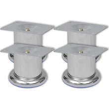 Bankpoten Rond 8 St 60 Mm Chroomkleurig