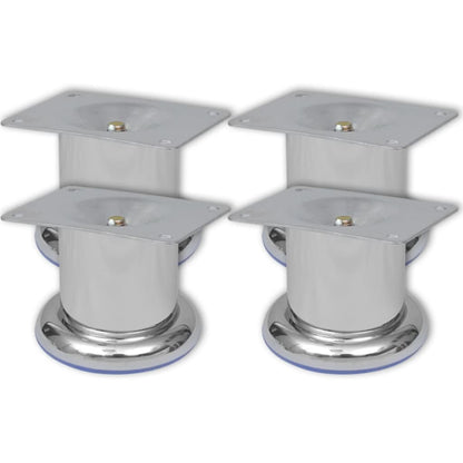 Bankpoten Rond 8 St 60 Mm Chroomkleurig