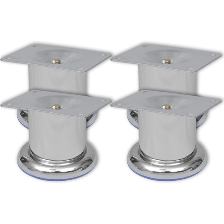 Bankpoten Rond 8 St 60 Mm Chroomkleurig