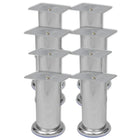 Sofa legs round 8 pcs 120 mm chrome-colored