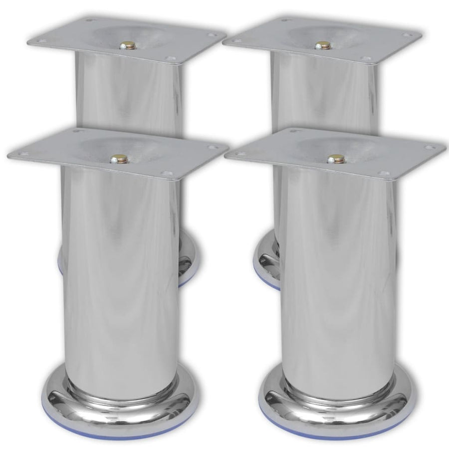 Bankpoten Rond 8 St 120 Mm Chroomkleurig