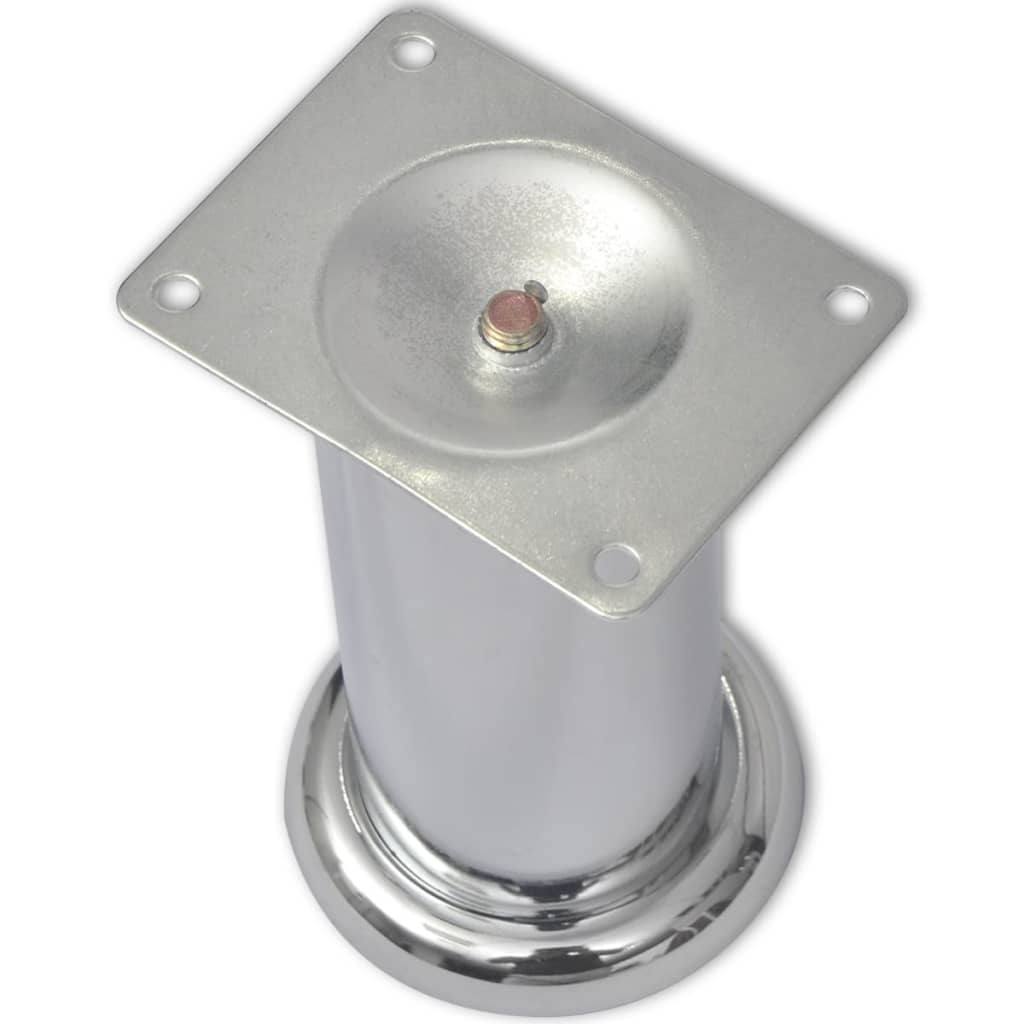 Bankpoten Rond 8 St 120 Mm Chroomkleurig