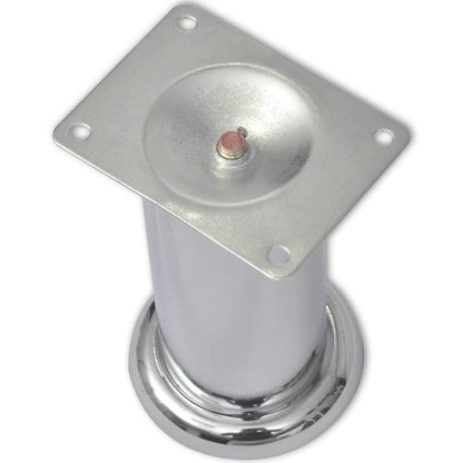 Bankpoten Rond 8 St 120 Mm Chroomkleurig