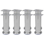 Bank legs round 8 pieces 180 mm chrome-colored