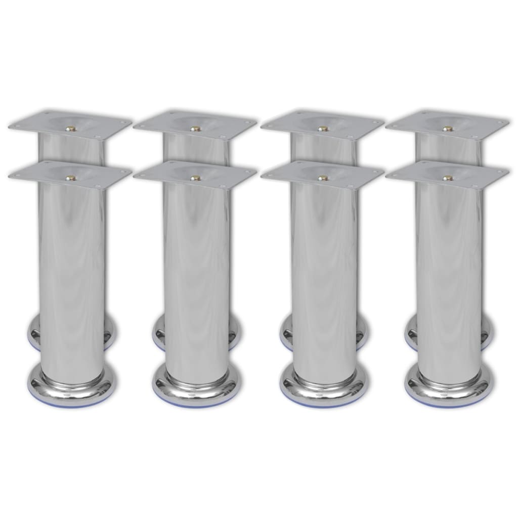 Bankpoten Rond 8 St 180 Mm Chroomkleurig