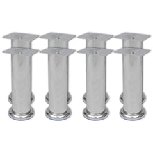 Bankpoten Rond 8 St 180 Mm Chroomkleurig