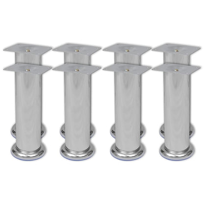 Bankpoten Rond 8 St 180 Mm Chroomkleurig