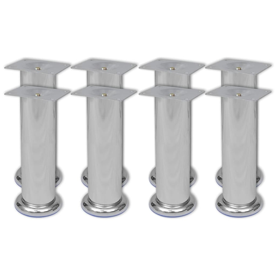 Bankpoten Rond 8 St 180 Mm Chroomkleurig