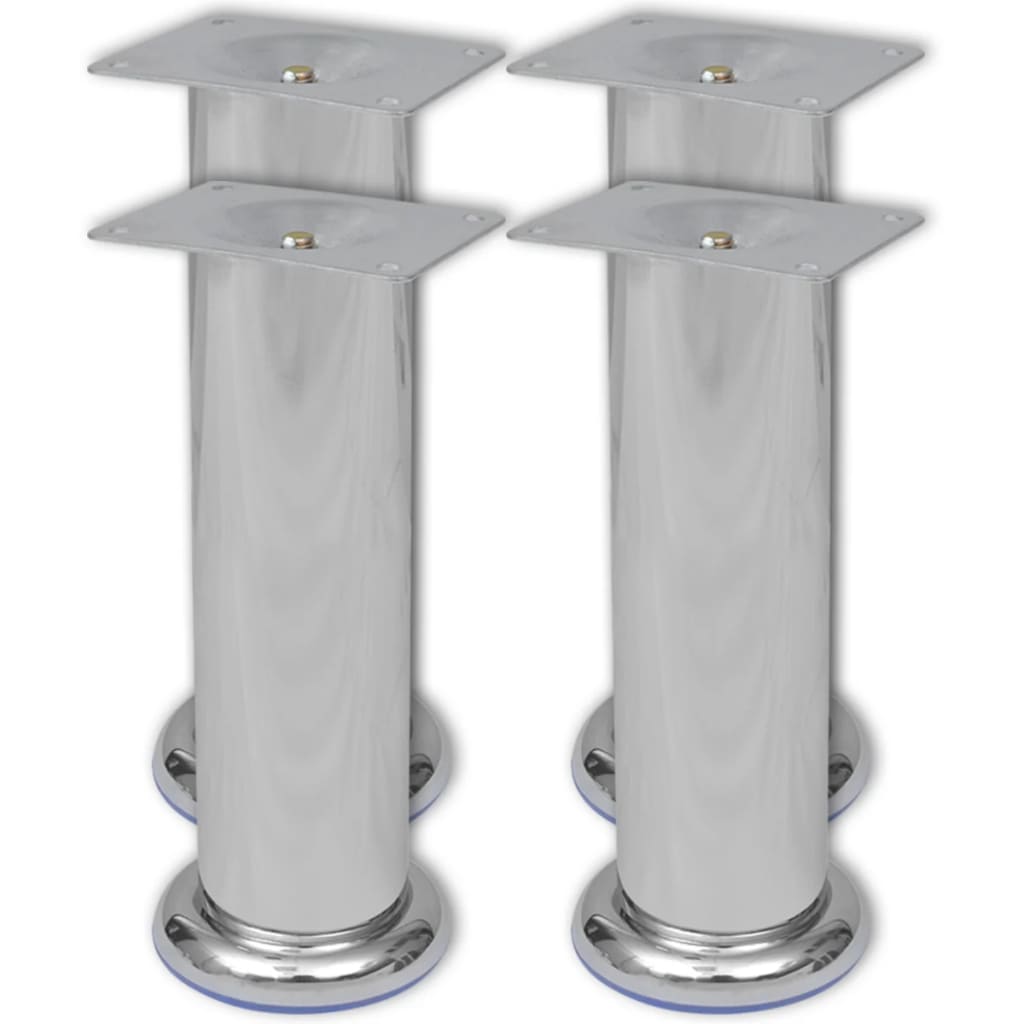 Bankpoten Rond 8 St 180 Mm Chroomkleurig