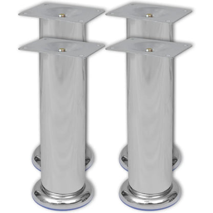 Bankpoten Rond 8 St 180 Mm Chroomkleurig