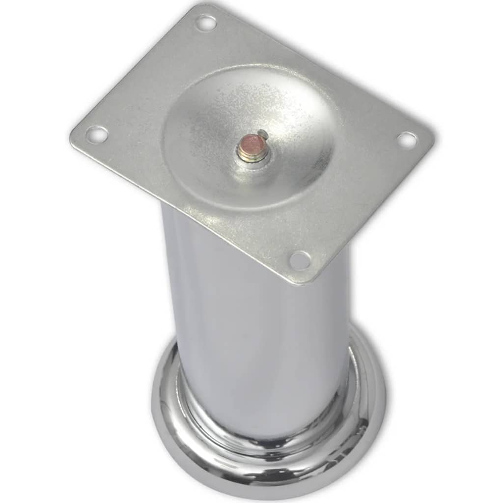 Bankpoten Rond 8 St 180 Mm Chroomkleurig