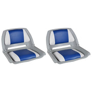 Bootstoelen 2 st inklapbaar 41x51x48 cm blauw wit