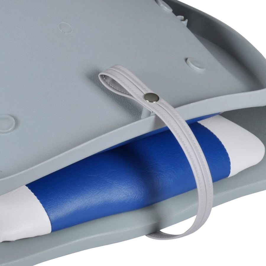 Bootstoelen Inklapbare Rugleuning 41X51X48 Cm 2 Blauw en wit