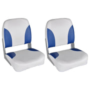 Bootstoelen 2 st inklapbaar 41x36x48 cm blauw wit