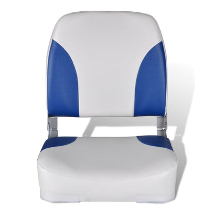 Bootstoelen Inklapbare Rugleuning 41X36X48 Cm Blauw Wit 2