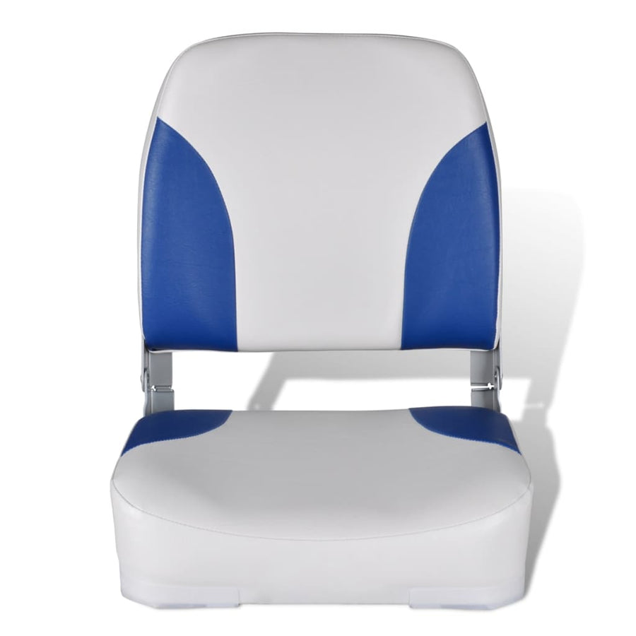 Bootstoelen Inklapbare Rugleuning 41X36X48 Cm Blauw Wit 2