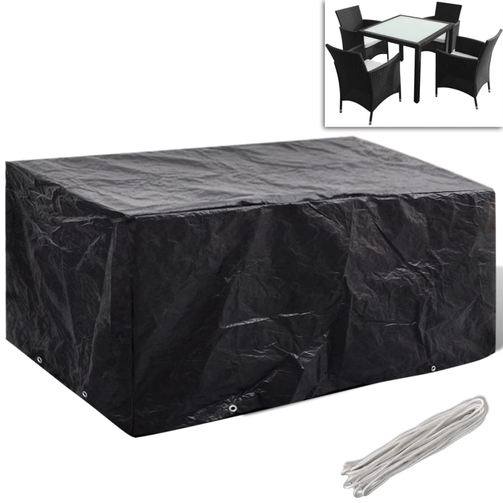 Tuinmeubelhoezen Poly Rattan 4-Persoons 180X140 Cm 2 180 x 140 x 90 cm