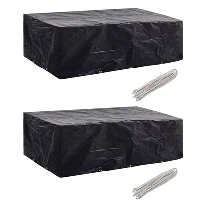 Tuinmeubelhoezen Poly Rattan 8-Persoons 300X140 Cm 2 300 x 140 x 90 cm