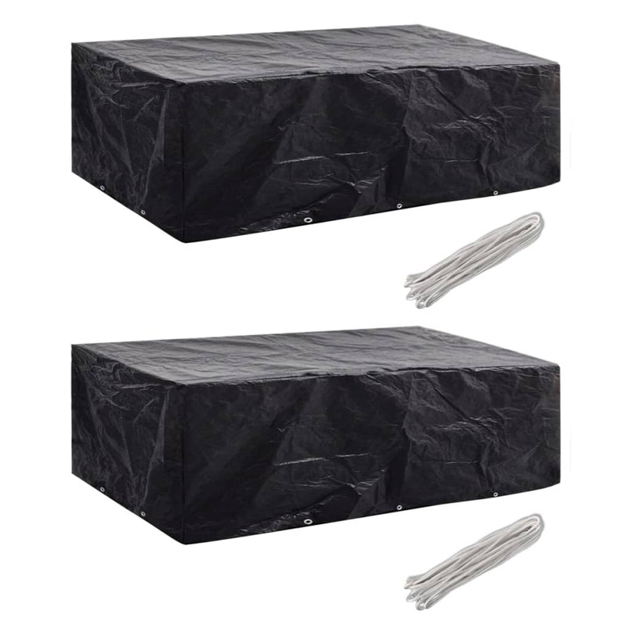 Tuinmeubelhoezen Poly Rattan 8-Persoons 300X140 Cm 2 300 x 140 x 90 cm