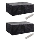 Garden furniture covers 2 pcs 8 eyelets 200x160x70 cm