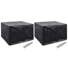 Garden furniture covers 2 pcs 8 eyelets 135x135x90 cm
