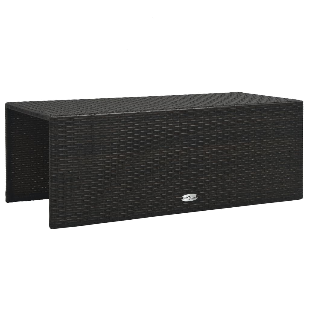 6-Delige Loungeset Met Kussens Poly Rattan Bruin