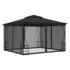 Prieel 300x300x265 cm antraciet met netten