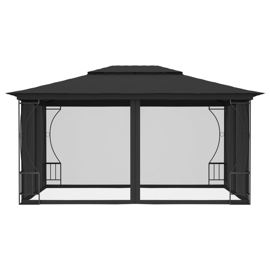 Prieel Met Netten Kleurig 300 x 400 x 265 cm Antraciet