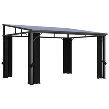 Prieel Met Gordijn 405X294X244 Cm Antraciet