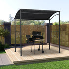 Barbecue Paviljoen 215X150X220 Cm Staal Antraciet Beige En Goud