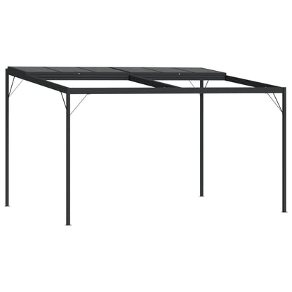 Prieel Met Dak 4X3X2,5 M Aluminium En Staal Antracietkleurig