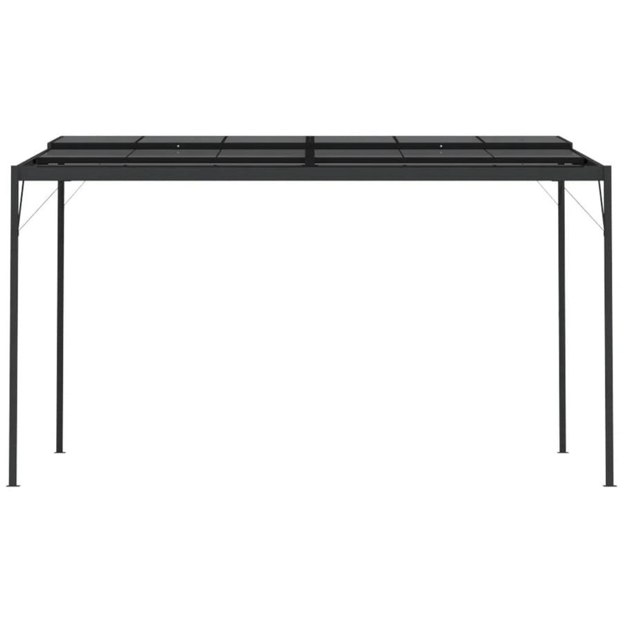 Prieel Met Dak 4X3X2,5 M Aluminium En Staal Antracietkleurig