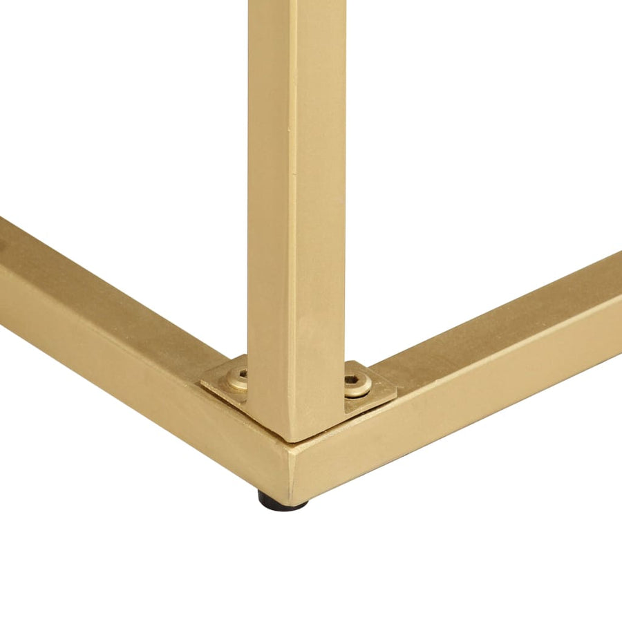 Wandtafel 90X30X75 Cm Massief Mangohout Kleurig Goud