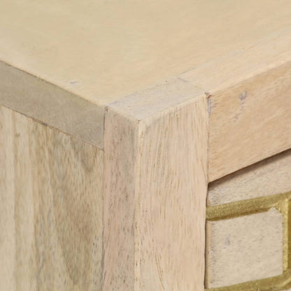 Wandtafel 90X30X75 Cm Massief Mangohout Goudkleurig