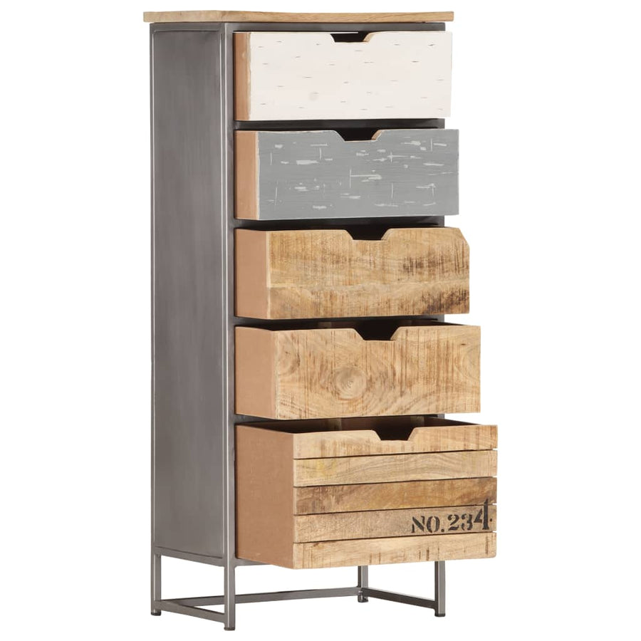 Ladekast 45X30X105 Cm Massief Mangohout