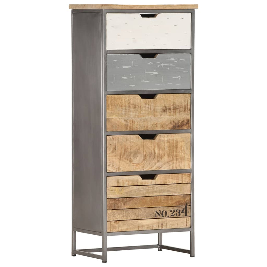 Ladekast 45X30X105 Cm Massief Mangohout