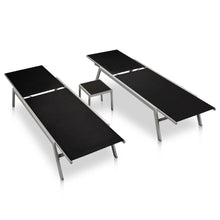 Ligbedden 2 St Met Tafel Staal En Textileen Zwart